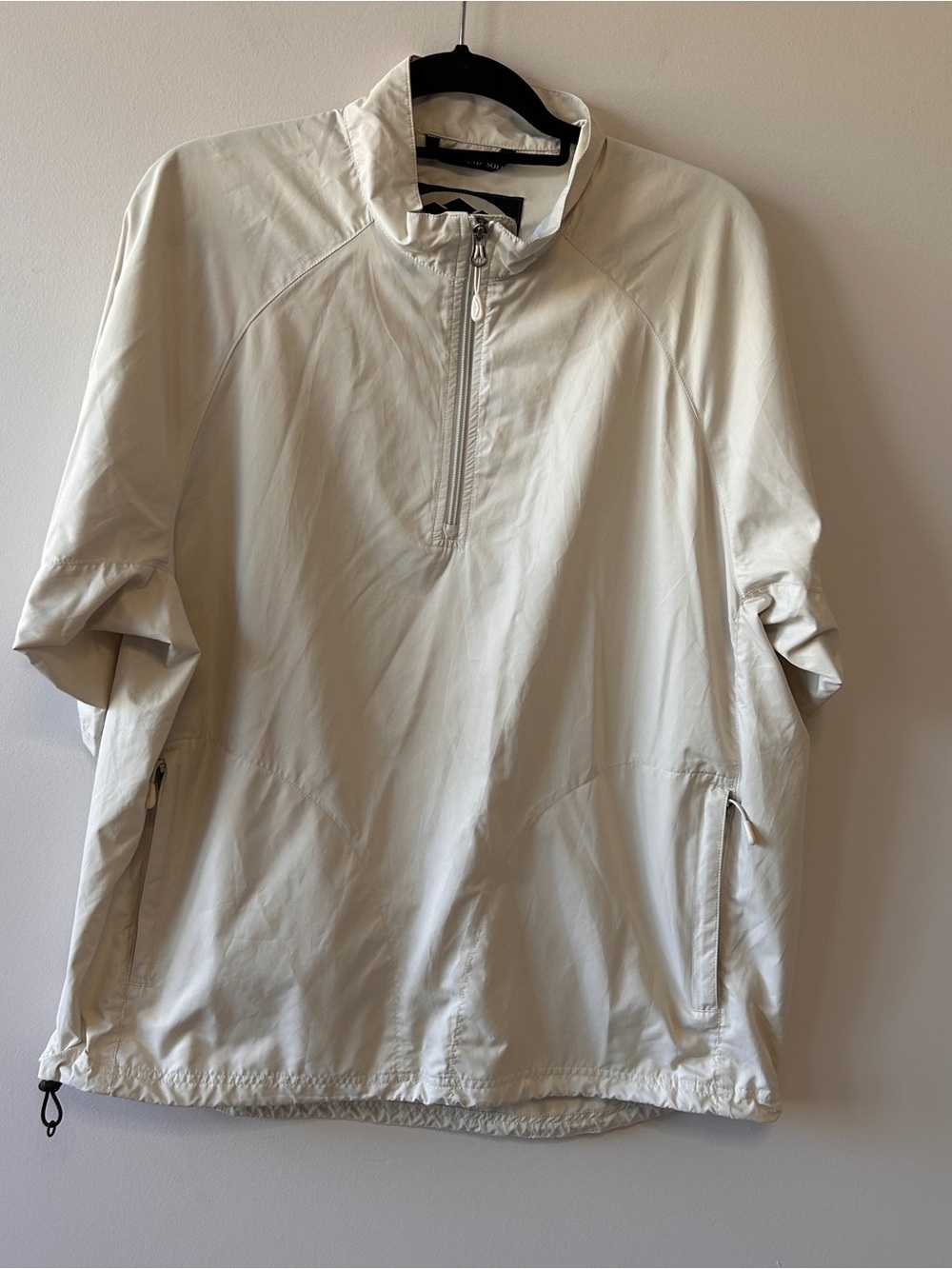 Sun Mountain Lightweight Men's Large Windbreaker Jacket - Cream Golf